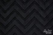 Embossed Chevron Minky Fabric - Black Embossed Chevron Minky Fabric - Black