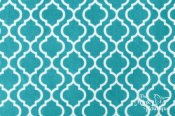 Minky Trellis Print Fabric - Teal/Snow Minky Trellis Print Fabric - Teal/Snow