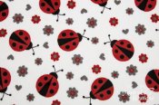 Minky Studio Collection - Lady Bug - Scarlet Minky Studio Collection - Lady Bug - Scarlet