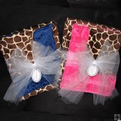 Minky Animal Print Blanket - Giraffe/Fuchsia Grooved