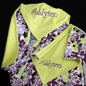 Custom Minky Baby 2 Toddler & Security Blanket Gift Set